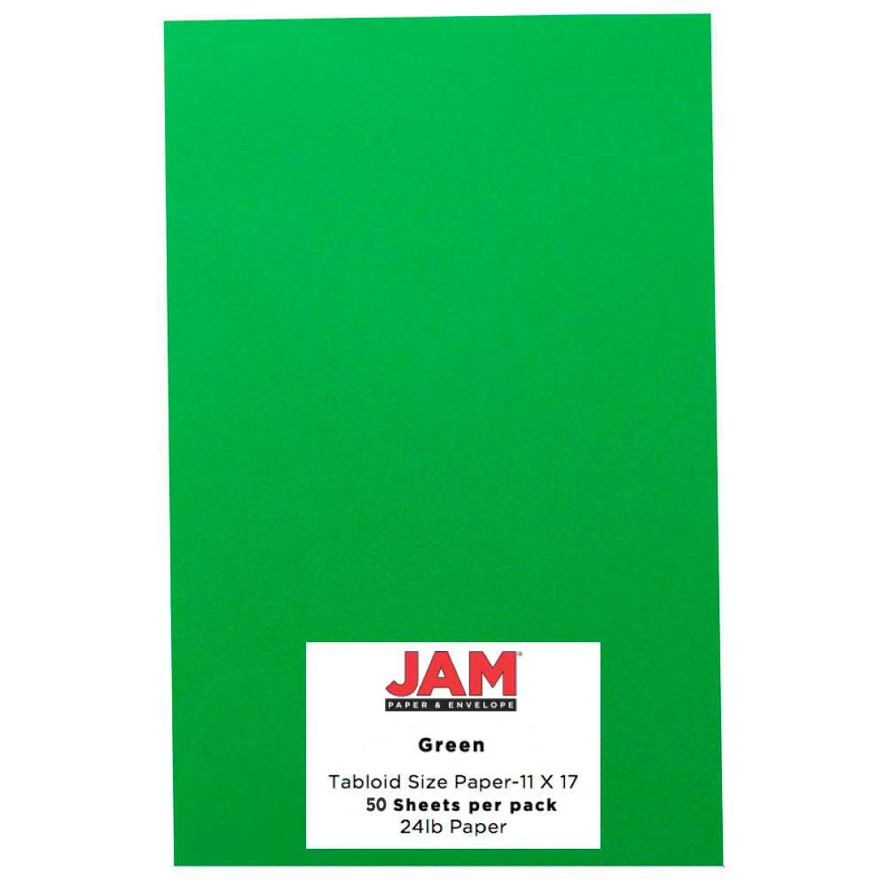 65lb Green 11 x 17 Cardstock, 50 Sheets/Pack O6306