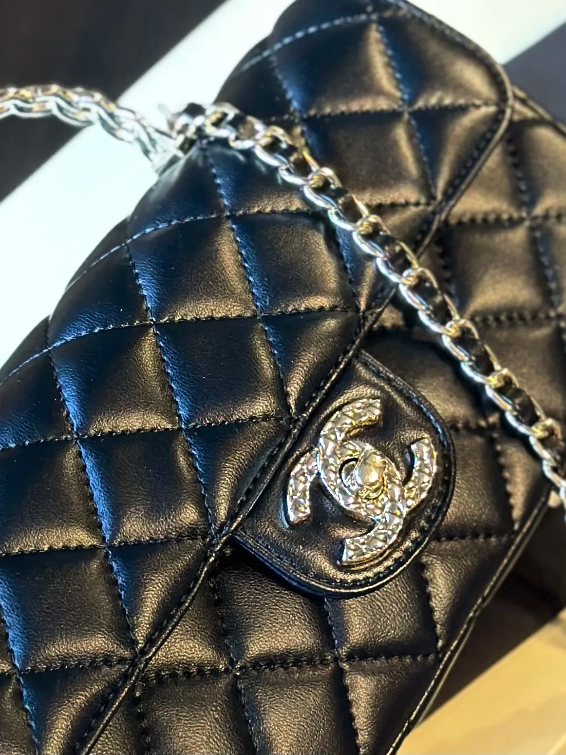 Quilted Lambskin Flap Bag X282