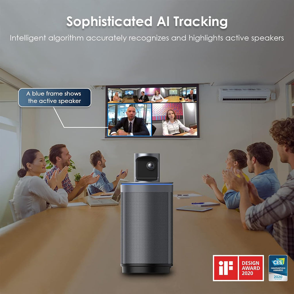 8K 360-Degree Video Conference Camera with 8 Noise-Cancelling Microphones and Speaker O848221