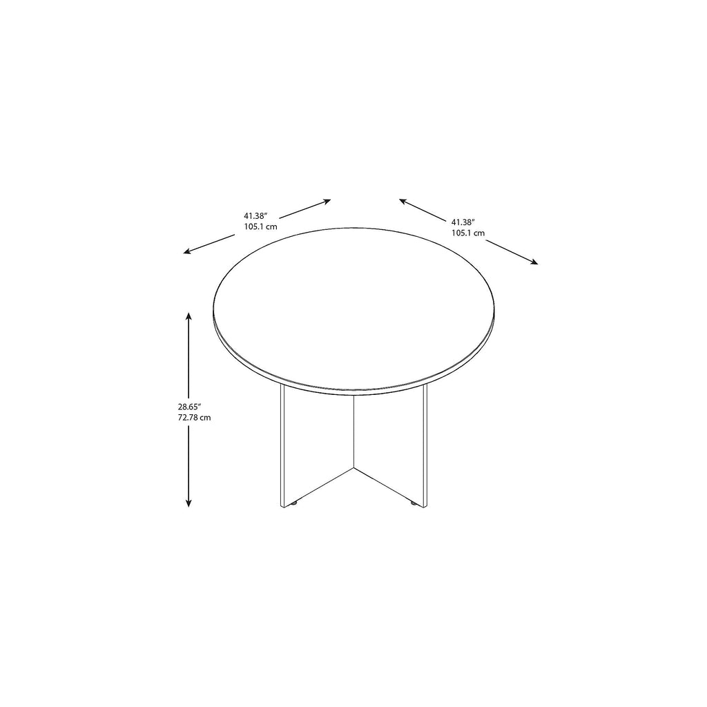 42W Round Conference Table with Wood Base V795873