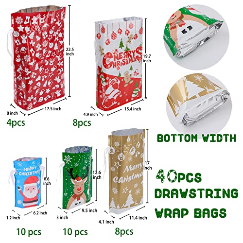 40pcs Assorted Sizes Christmas Gift Bags S768139