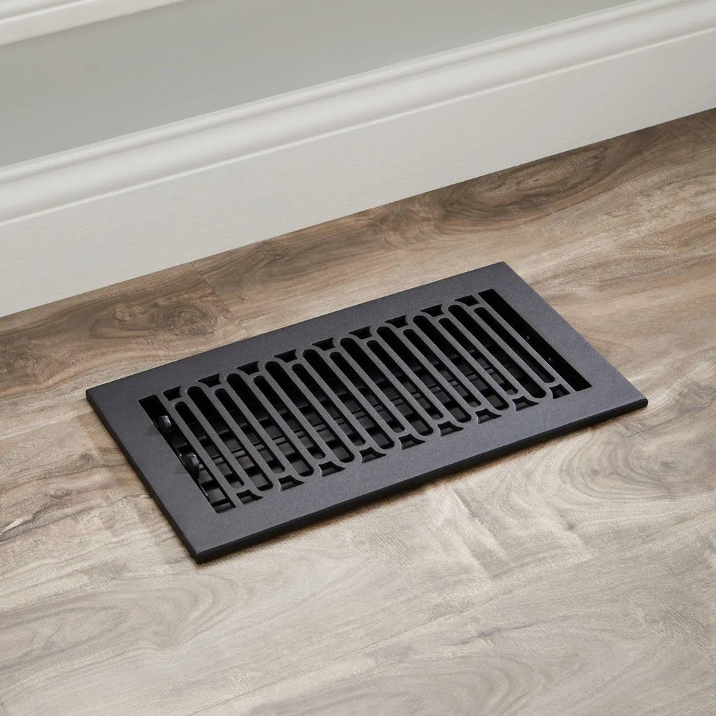 Black Cast Iron Floor Register N732