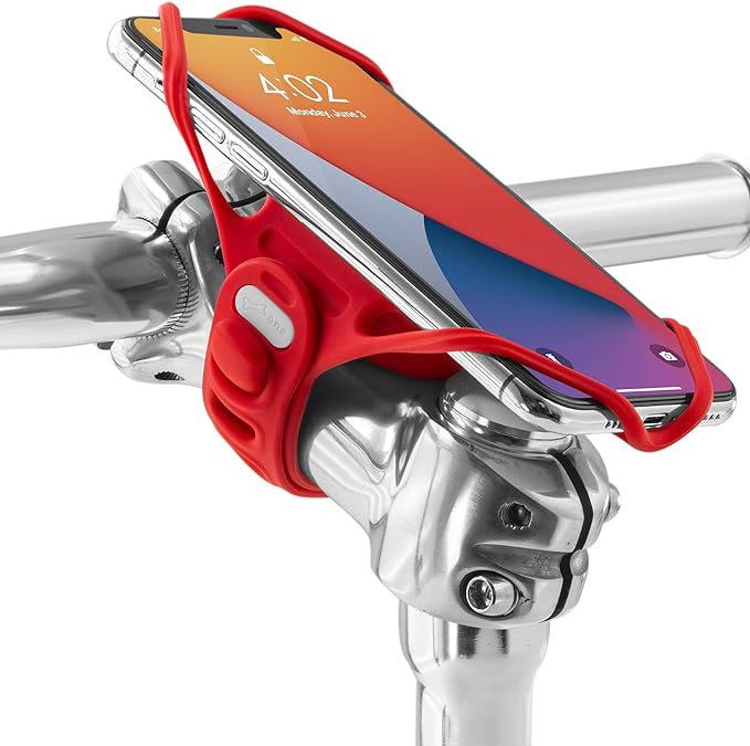 Red Bike Phone Mount for Stem Mounting 4.7"-7.2" Cell Phones X476