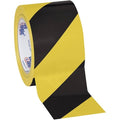 Black/Yellow Striped Vinyl Safety Tape 3x22 x 36 Yard Roll (16 Roll/Case) U137