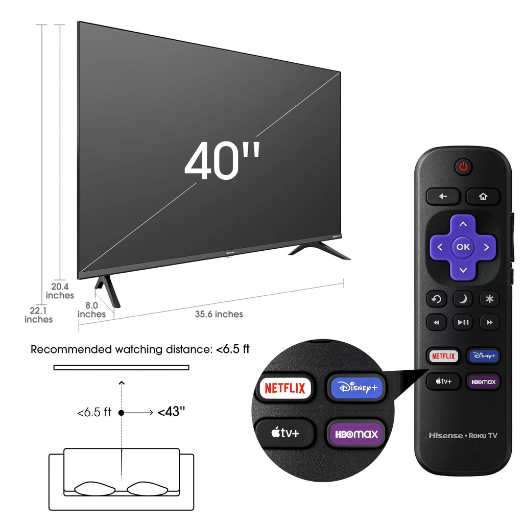 40 Class 1080p FHD LED LCD Smart TV F266