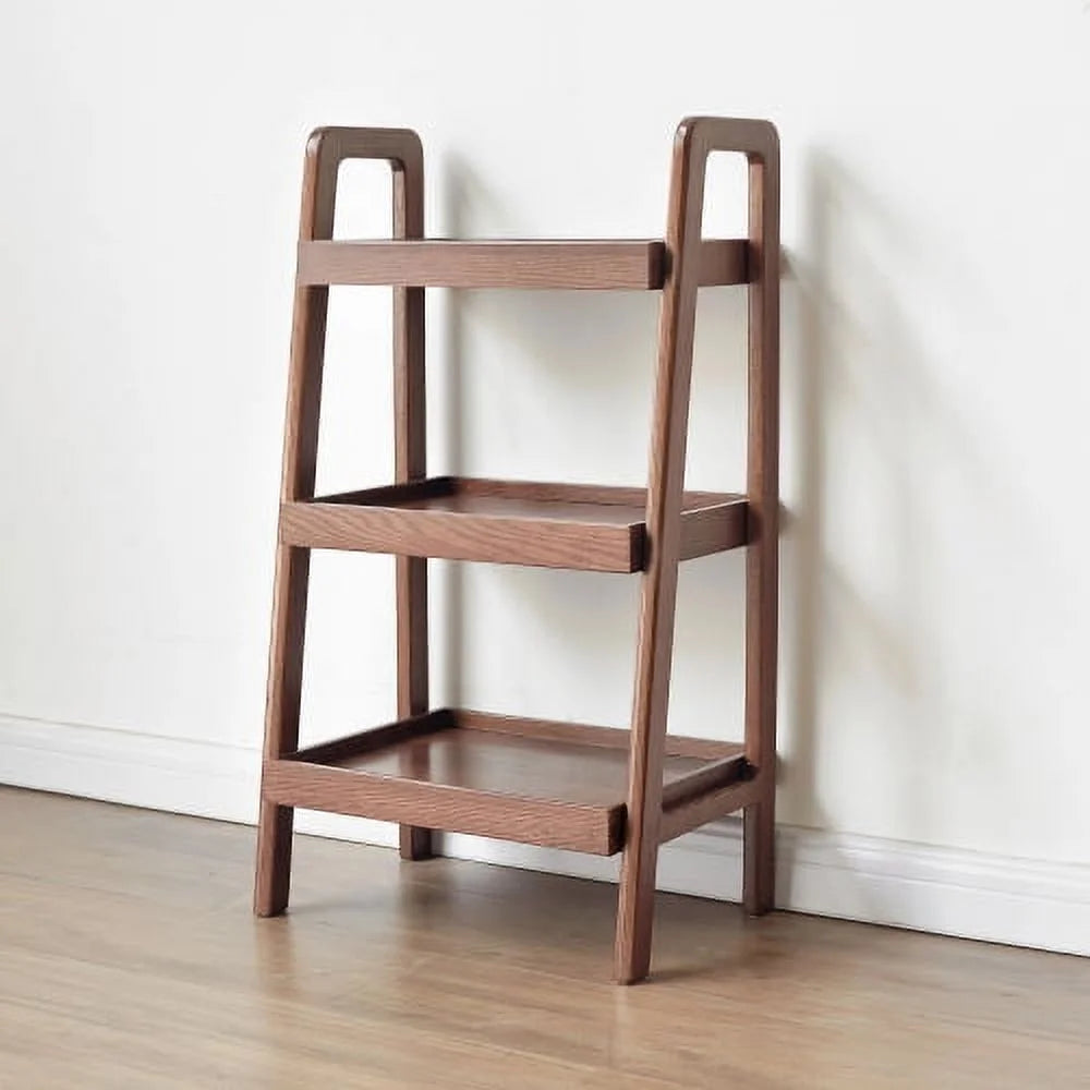 Walnut Oak 3-Tier Storage Bench Shoe Rack Y185