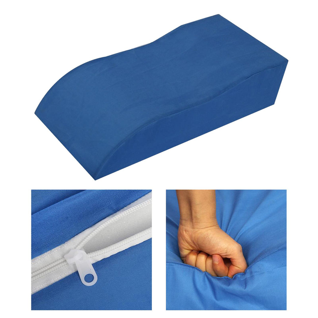 Blue Linen Curved Camping Pillow Z588195