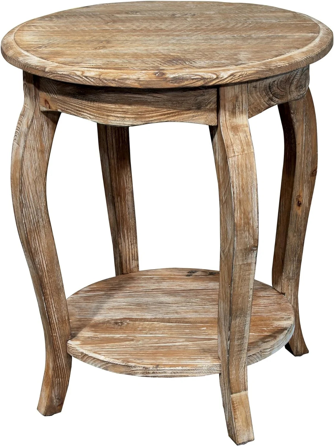 Reclaimed Wood Round End Table T3914