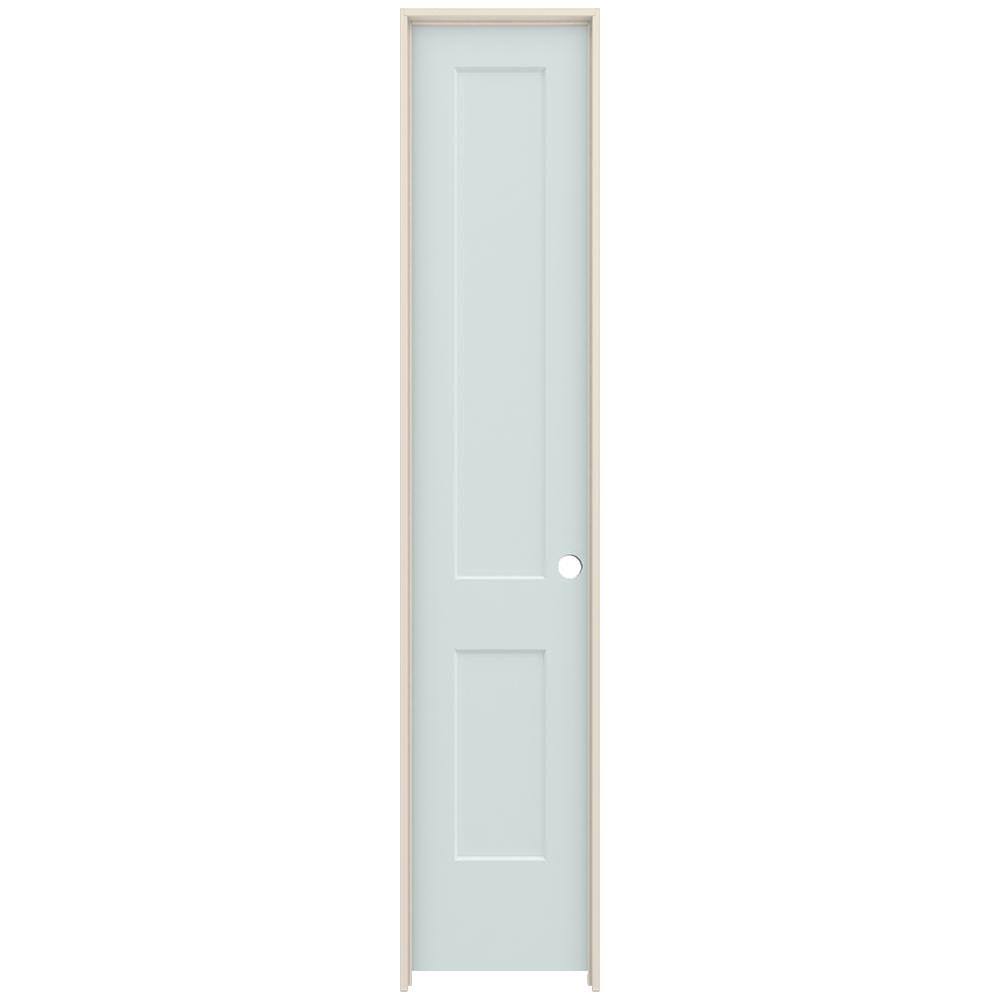 20 in. x 96 in. Light Gray Painted Left-Hand Solid Core Molded Composite MDF Single Prehung Interior Door N78150