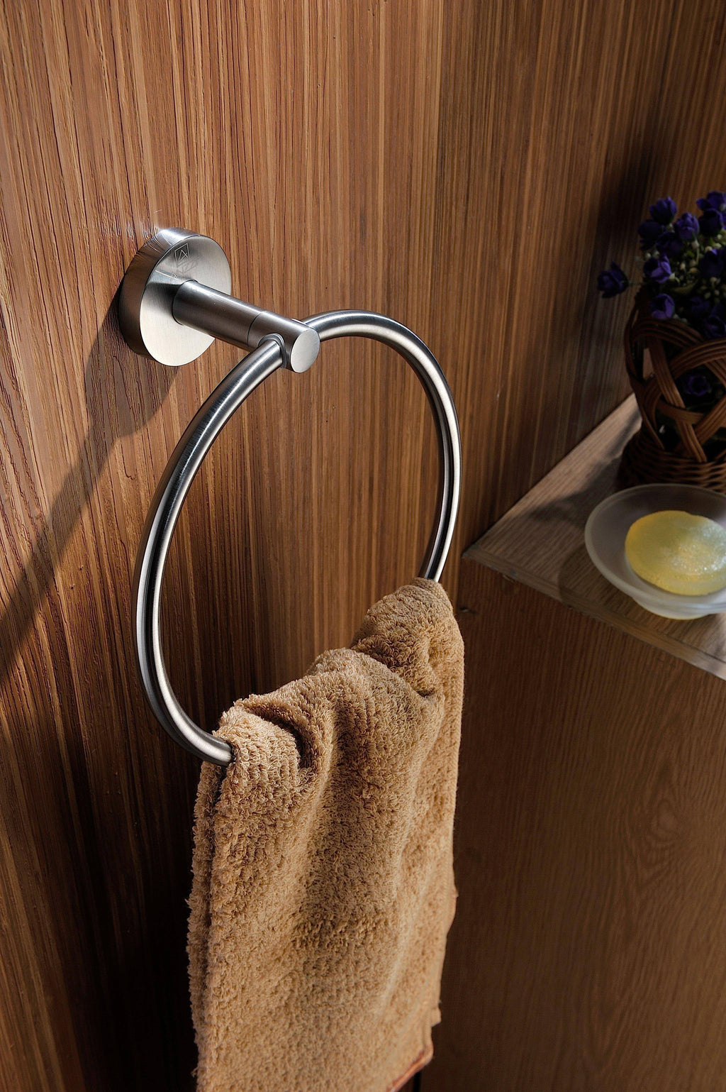 Brushed Nickel Towel Ring H263881