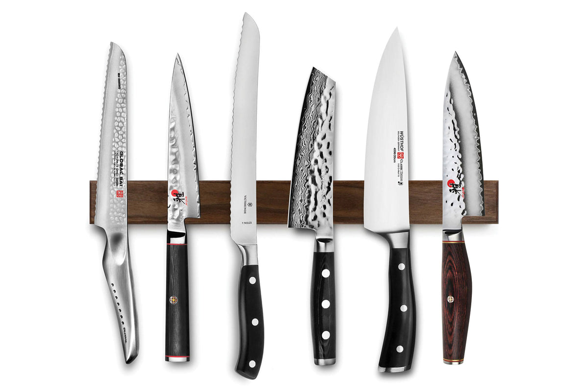 Walnut Wood Magnetic Knife Holder Bar F5301