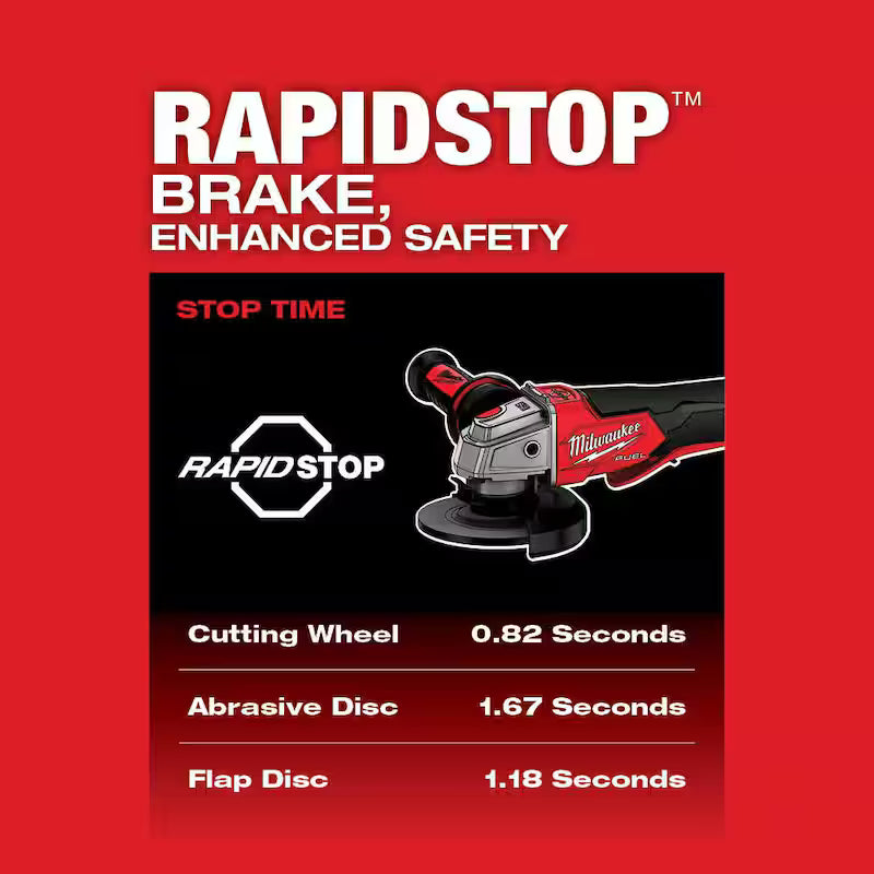 18V Lithium-Ion Brushless Cordless 4-1/2 in./5 in. Braking Grinder Kit A478