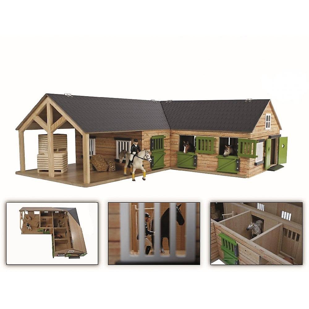 1-24 Scale Horse Stable with 4 Box Storage & Wash Box W2585