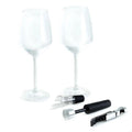Black 5 Piece Crystal Wine Set S841508