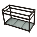 Oil Rubbed Bronze Console Sink Base with Glass Shelf R2574