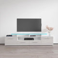 White Modern TV Stand with LED Light System R311387