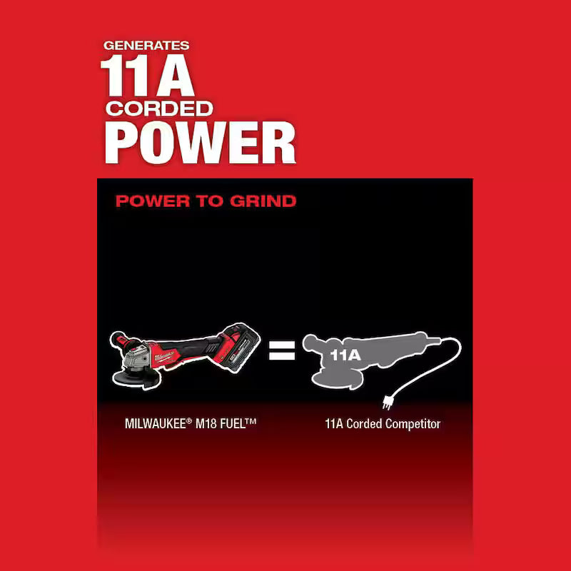 18V Lithium-Ion Brushless Cordless 4-1/2 in./5 in. Braking Grinder Kit A478
