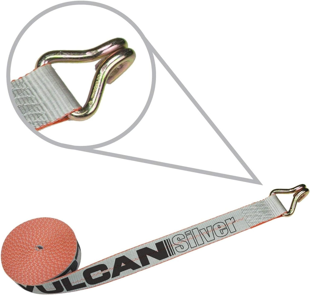 2 Inch x 30 Foot Winch Strap with Wire Hook, 4 Pack D59319