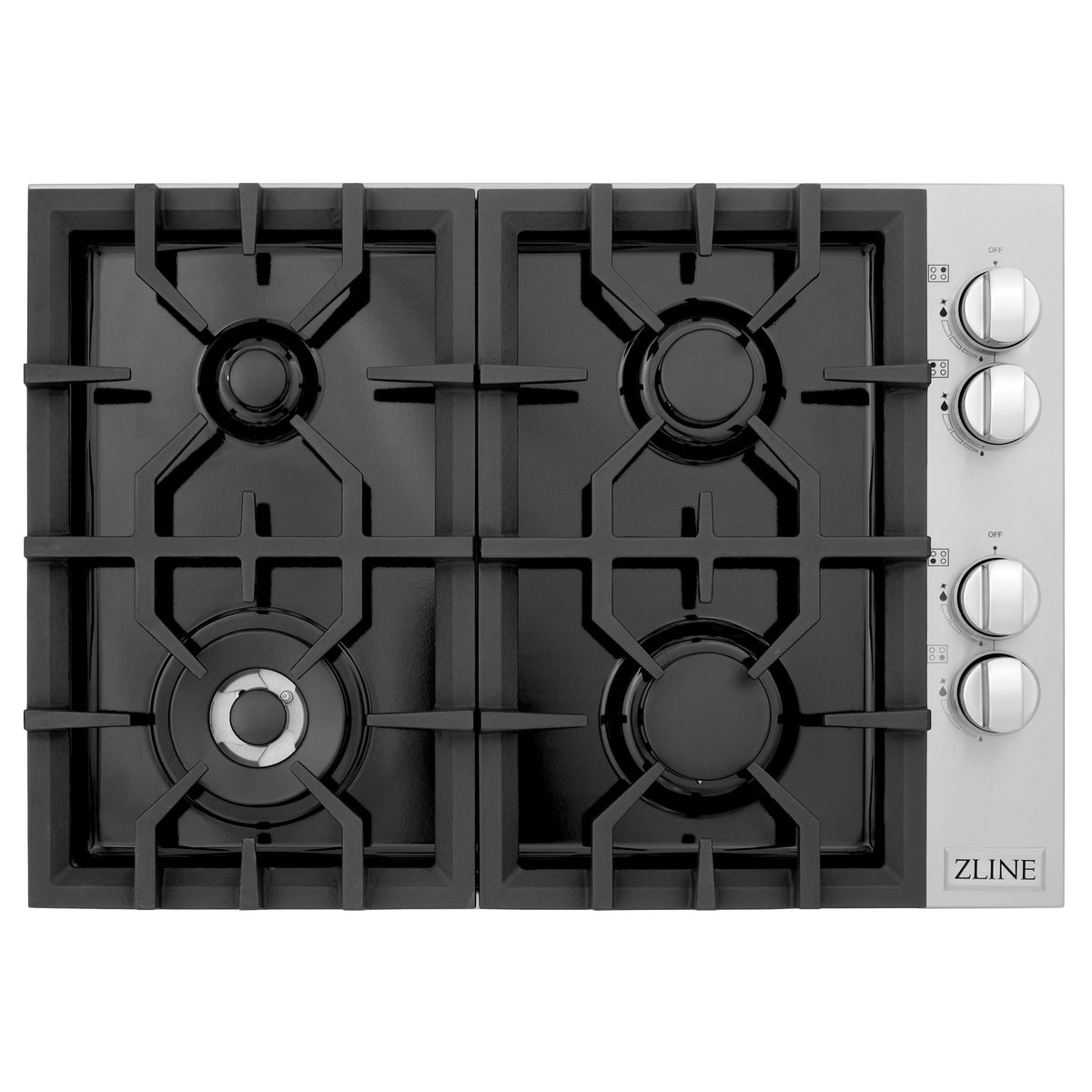 30 in. 4 Gas Burners Cooktop with Black Porcelain Top C3438