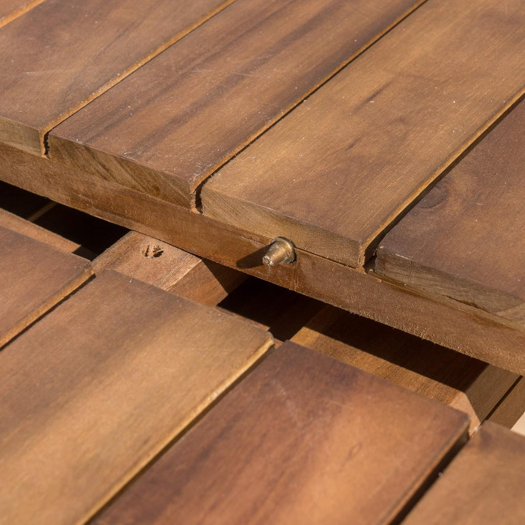 Teak Finish Acacia Wood Outdoor Dining Table D215470