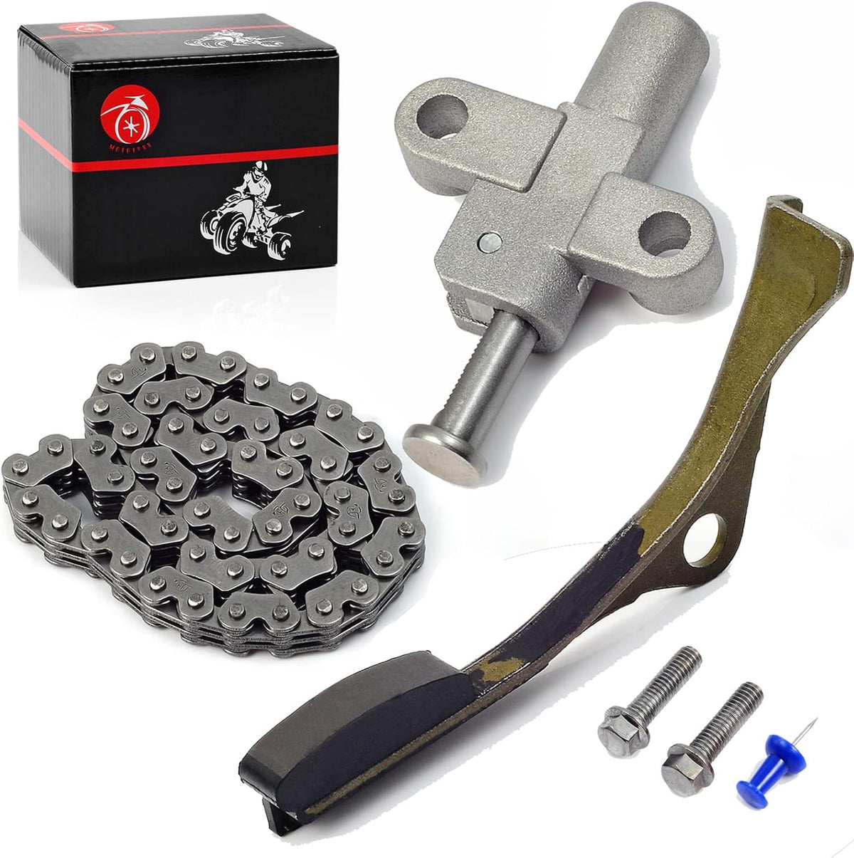 Cam Timing Chain & Tensioner Arm and Guide Pack of 2 E5077