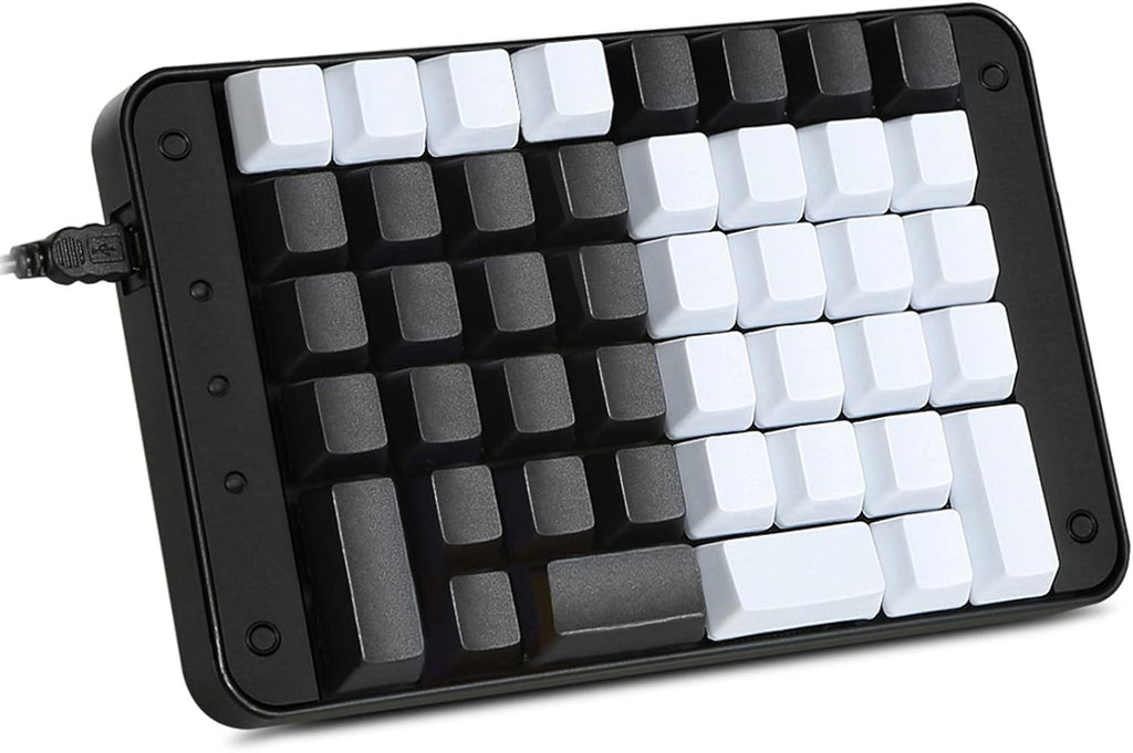 Single-Handed Programmable Mechanical Keyboard with Gateron Red Switch, 46 Programmable Keys, 8 Macro Keys, PBT Keycap V263364