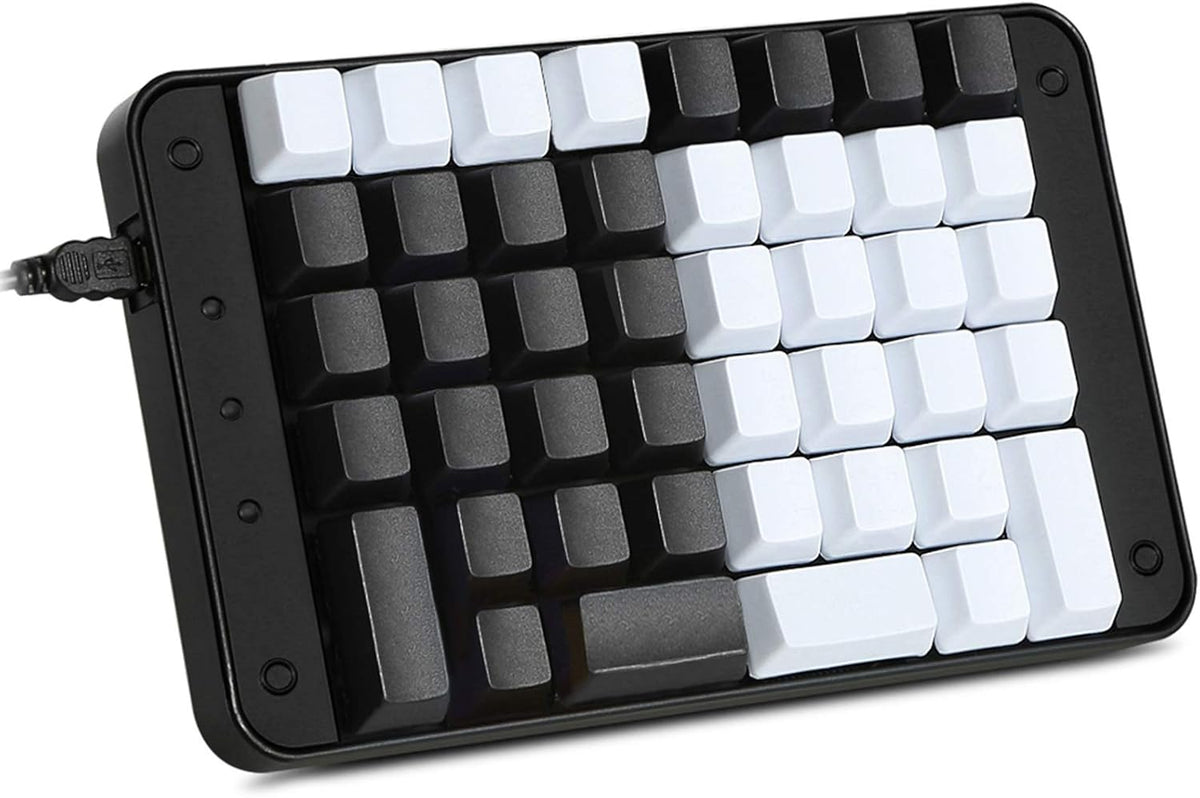 Single-Handed Programmable Mechanical Keyboard with Gateron Red Switch, 46 Programmable Keys, 8 Macro Keys, PBT Keycap V263364