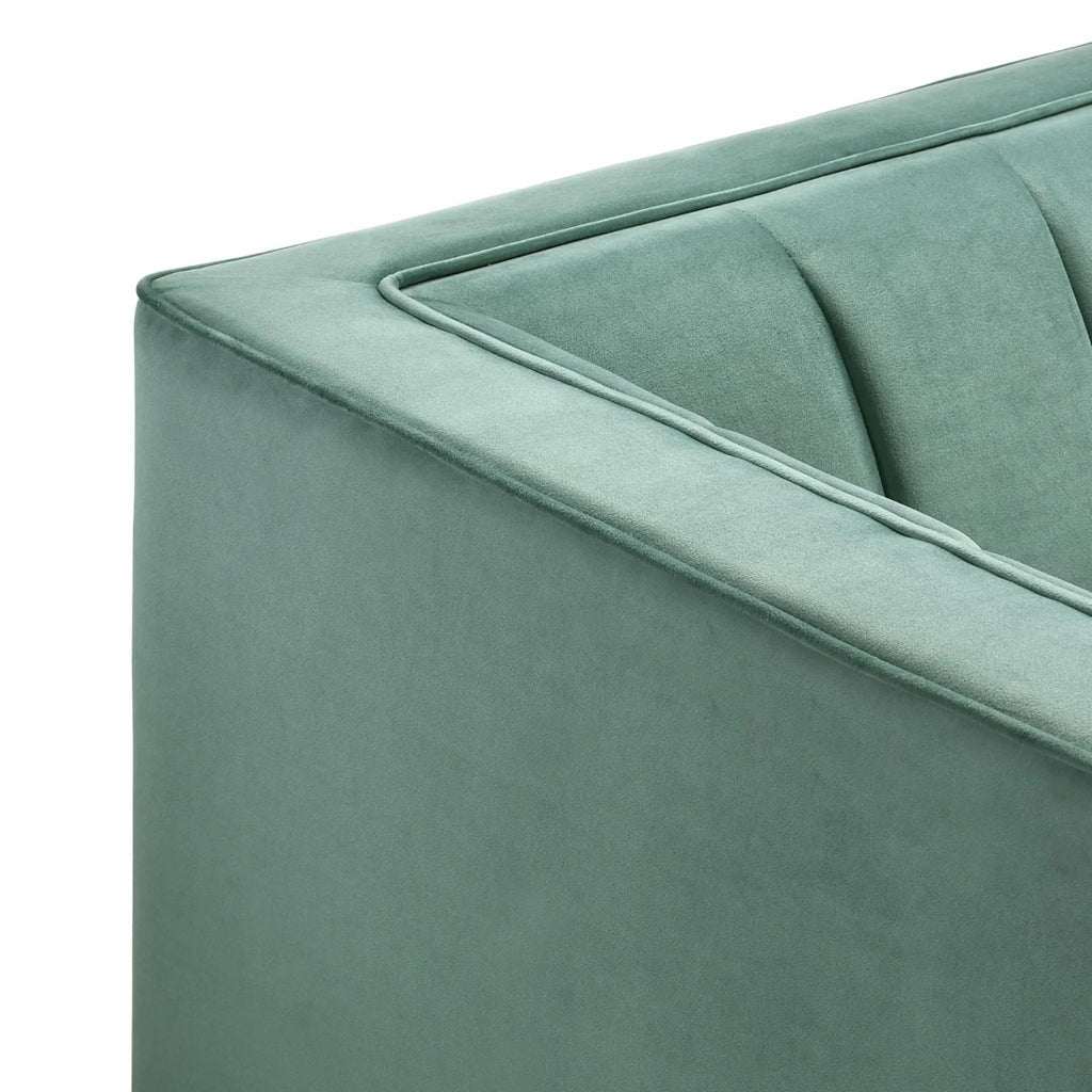 Light Grey Velvet Loveseat I717187