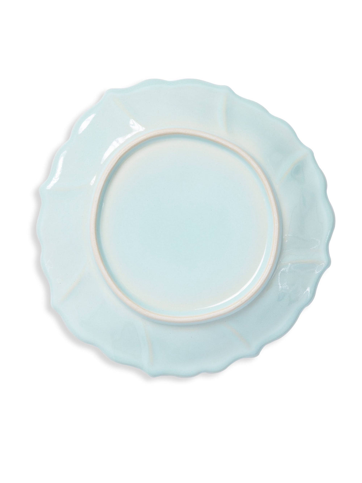 Aqua Ruffle Salad Plate Y102