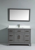 48 in. Single Sink Vanity & Mirror Grey Q802032