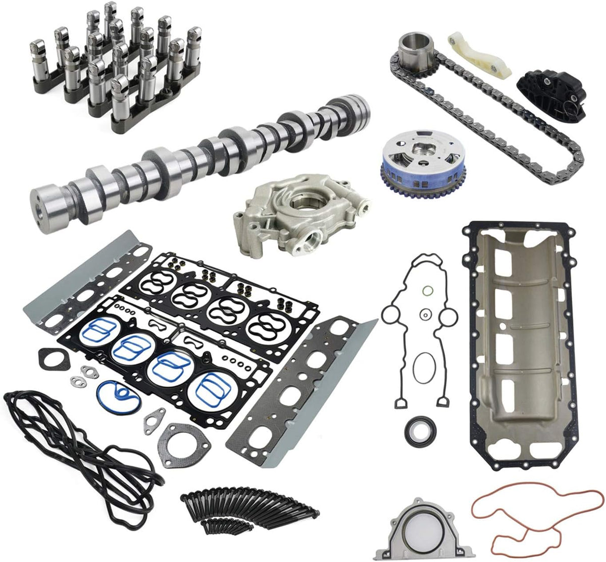 VVT Lifters Camshaft Kit Head Gasket Water Oil Pump Set for 2009-2015 Dodge Ram 1500 5.7L V8 HEMI U767441