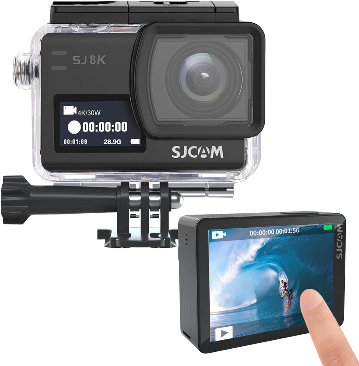 4K30FPS Action Camera with Case Pack of 2 A51502