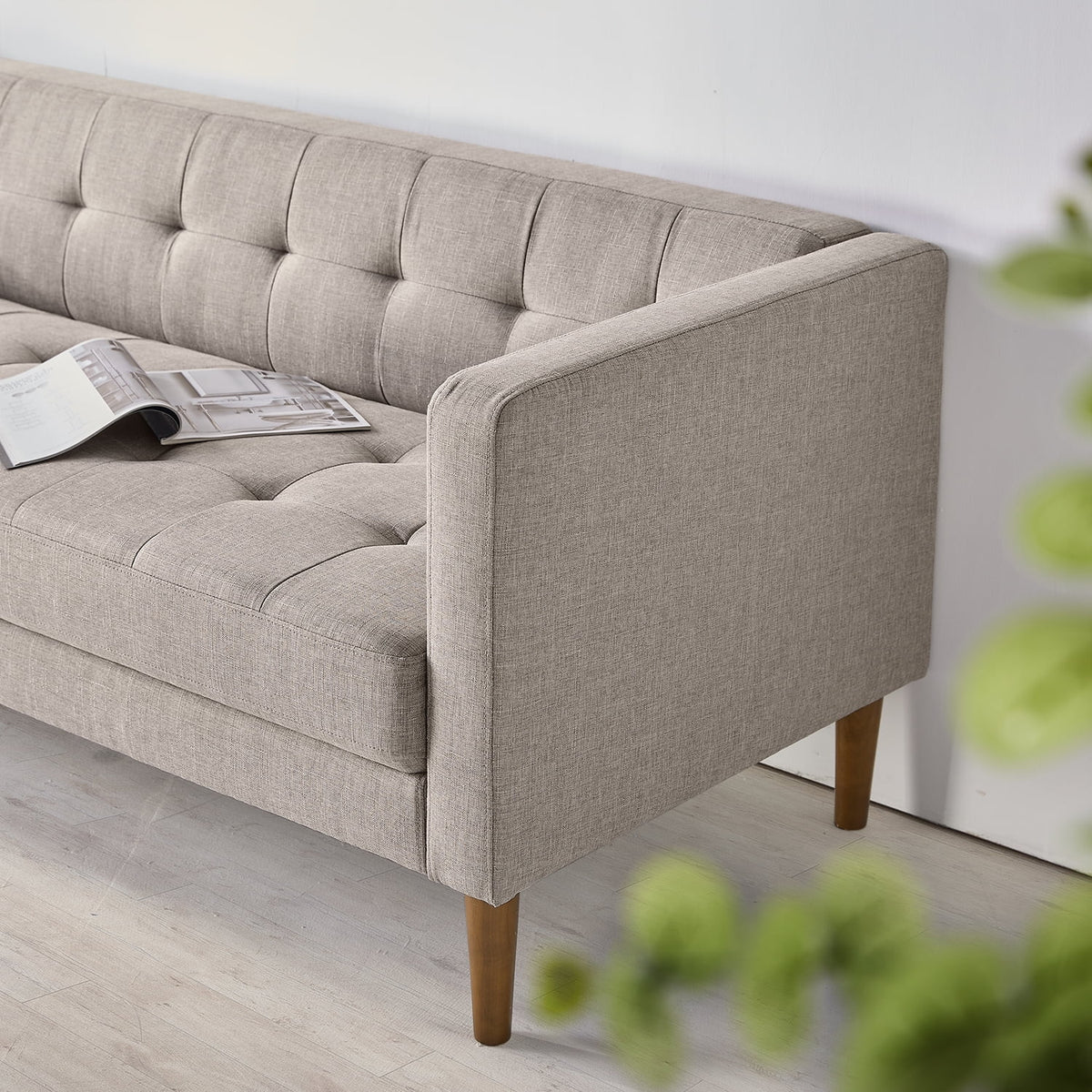 Oatmeal Grey 2-Seater Loveseat I473267