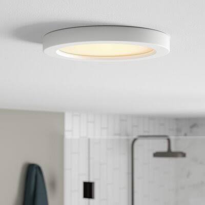 White 1-Light LED Flush Mount T689643