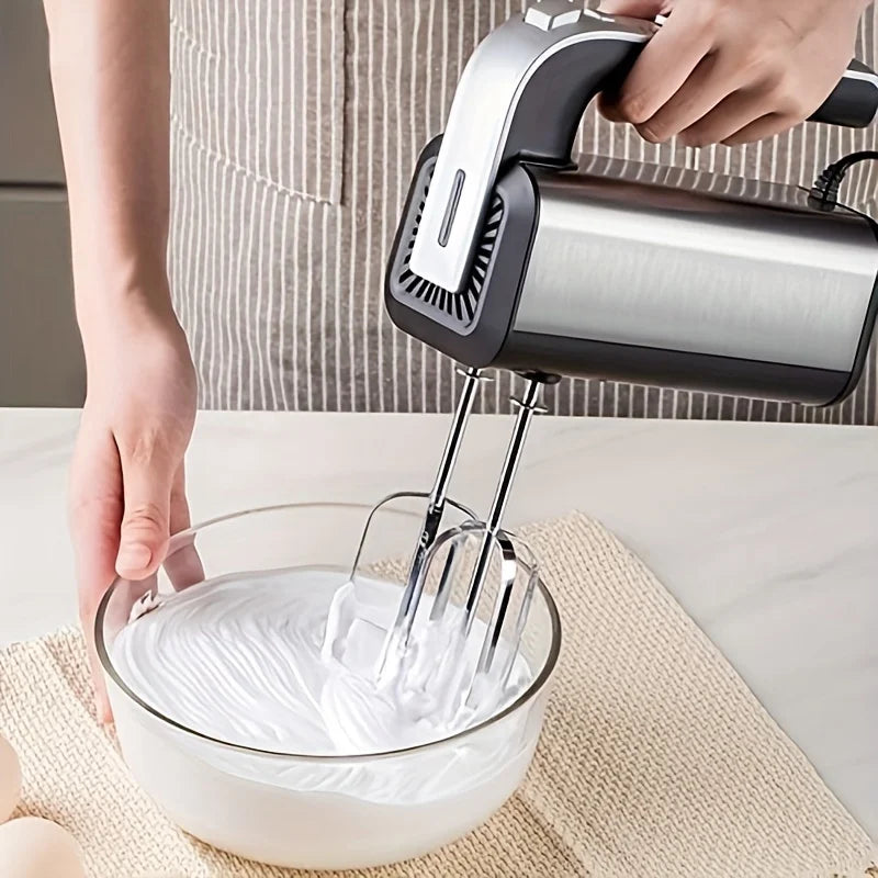 300W Electric Hand Mixer with Stainless Steel Accessories D4325