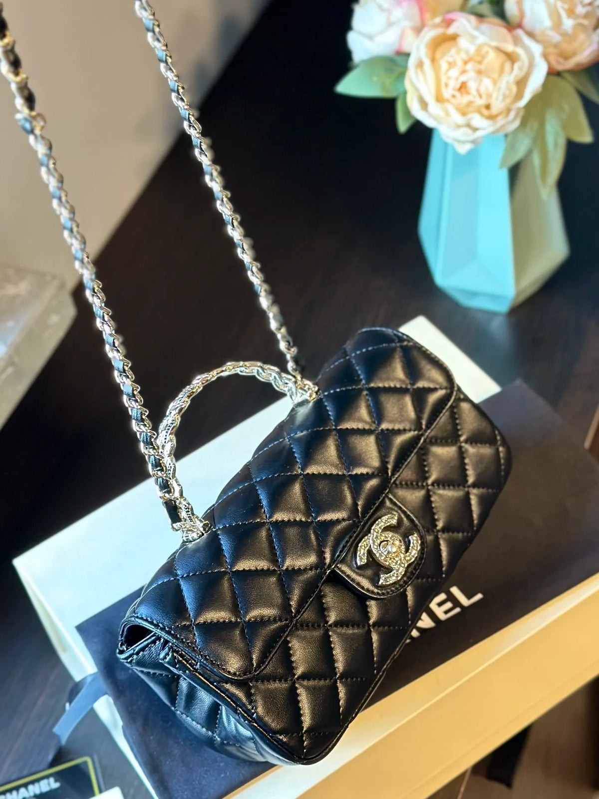 Quilted Lambskin Flap Bag X282