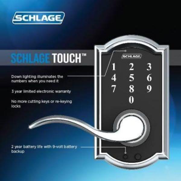 Aged Bronze Touch Entry Door Lever Set with Accent I109