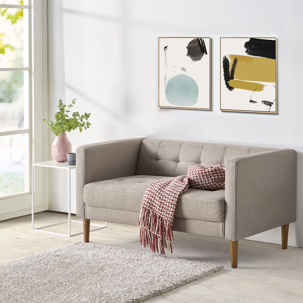 Oatmeal Grey 2-Seater Loveseat I473267