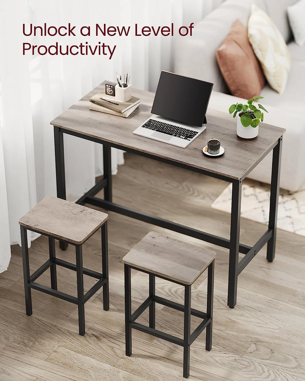 Bar Table Set with 2 Bar Stools Z518622