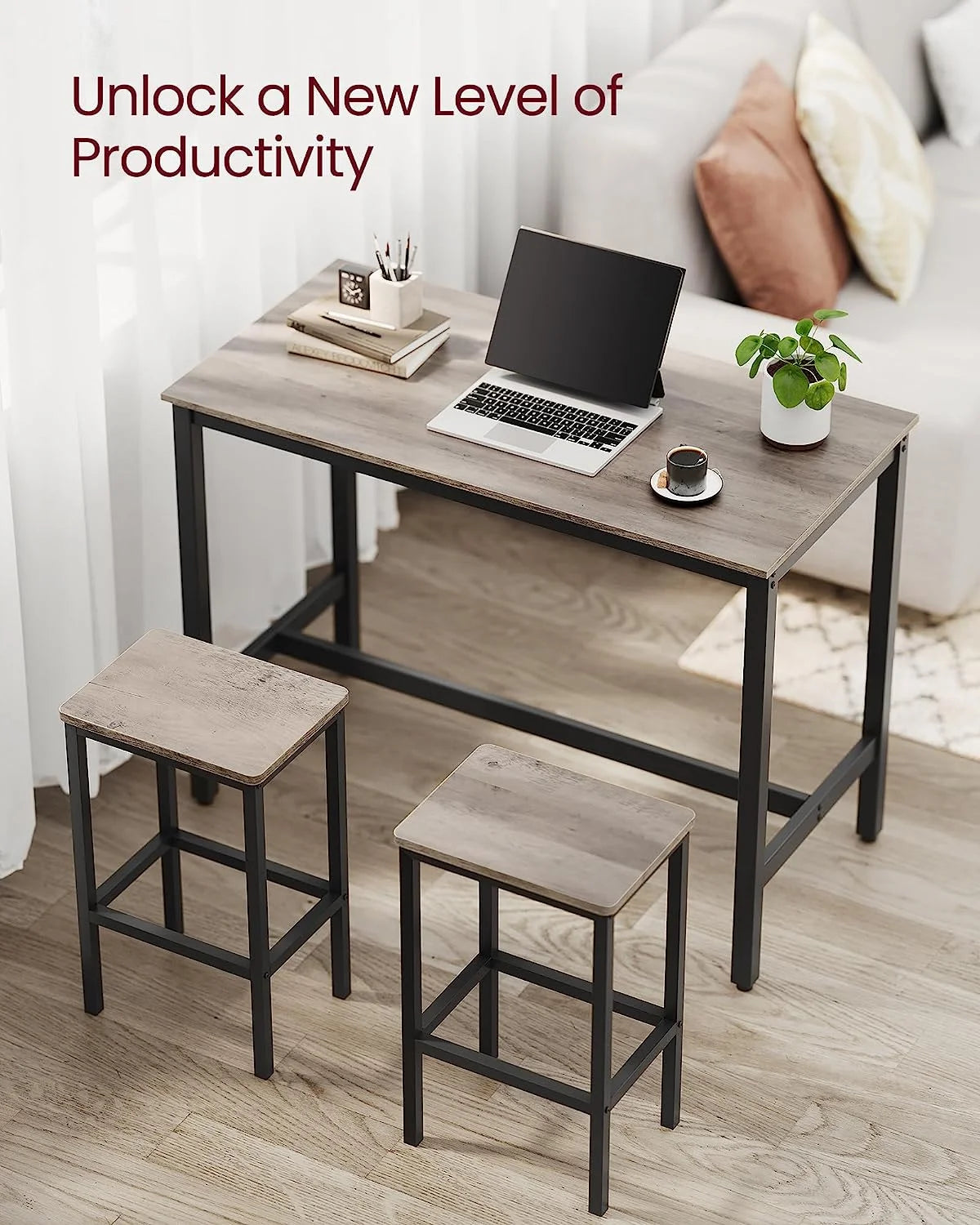 Bar Table Set with 2 Bar Stools Z518622