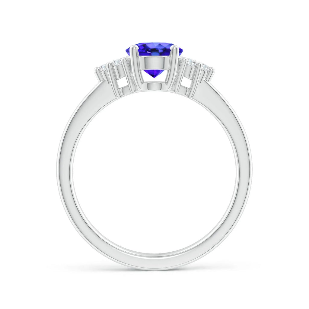 Natural Tanzanite Platinum Ring Size 7 X156633