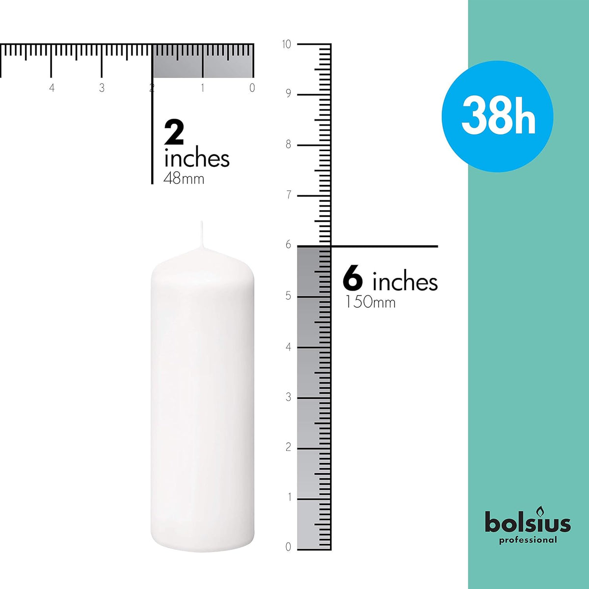 White Pillar Candles Set of 20 Unscented Dripless F491