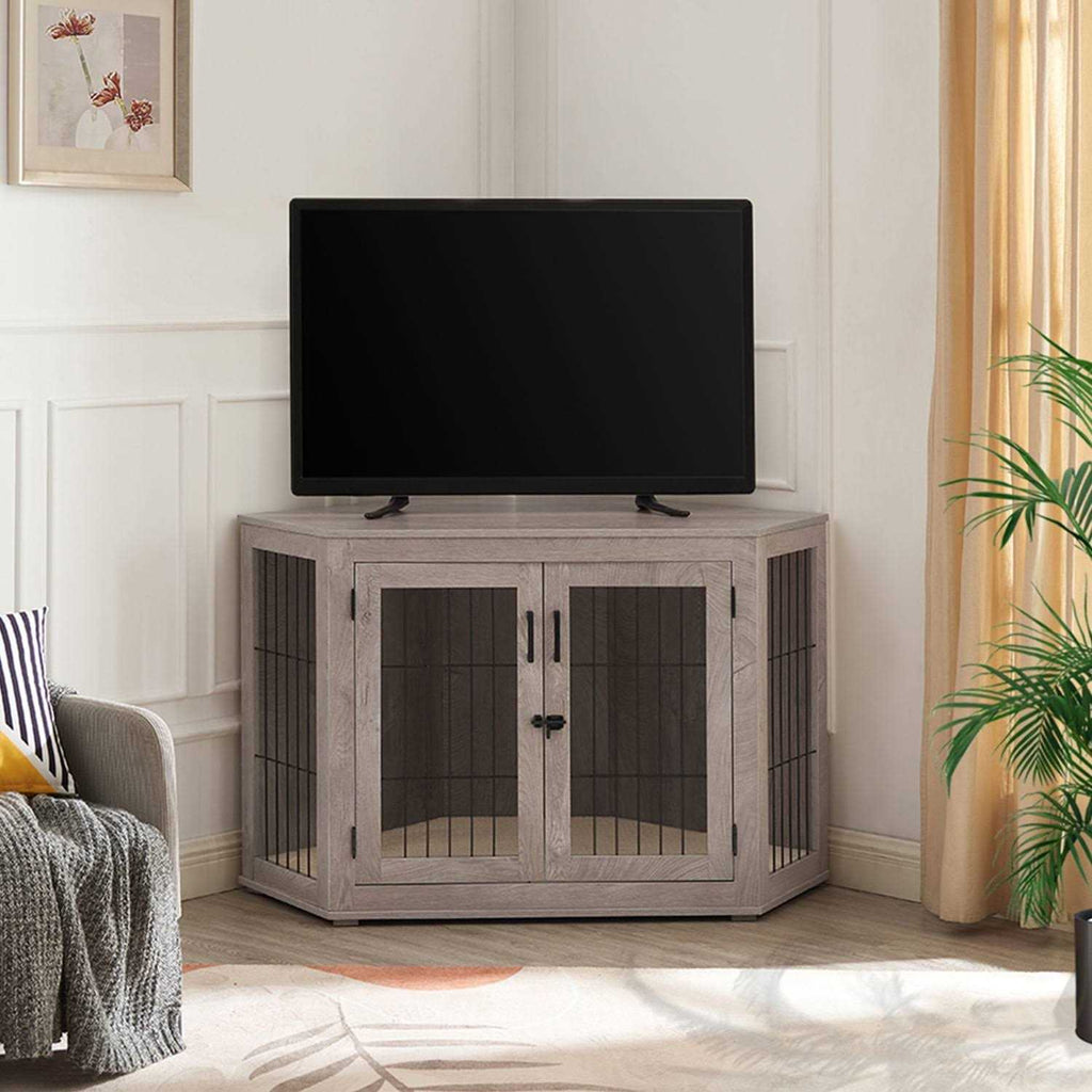 Large Corner Dog Crate Double Doors S672538