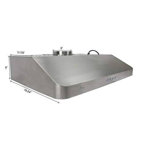 Stainless Steel Under Cabinet Range Hood with 2 LED Lights H34766