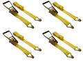 2"x15' Ratchet Straps 5000 Lbs 4 Pack P5077