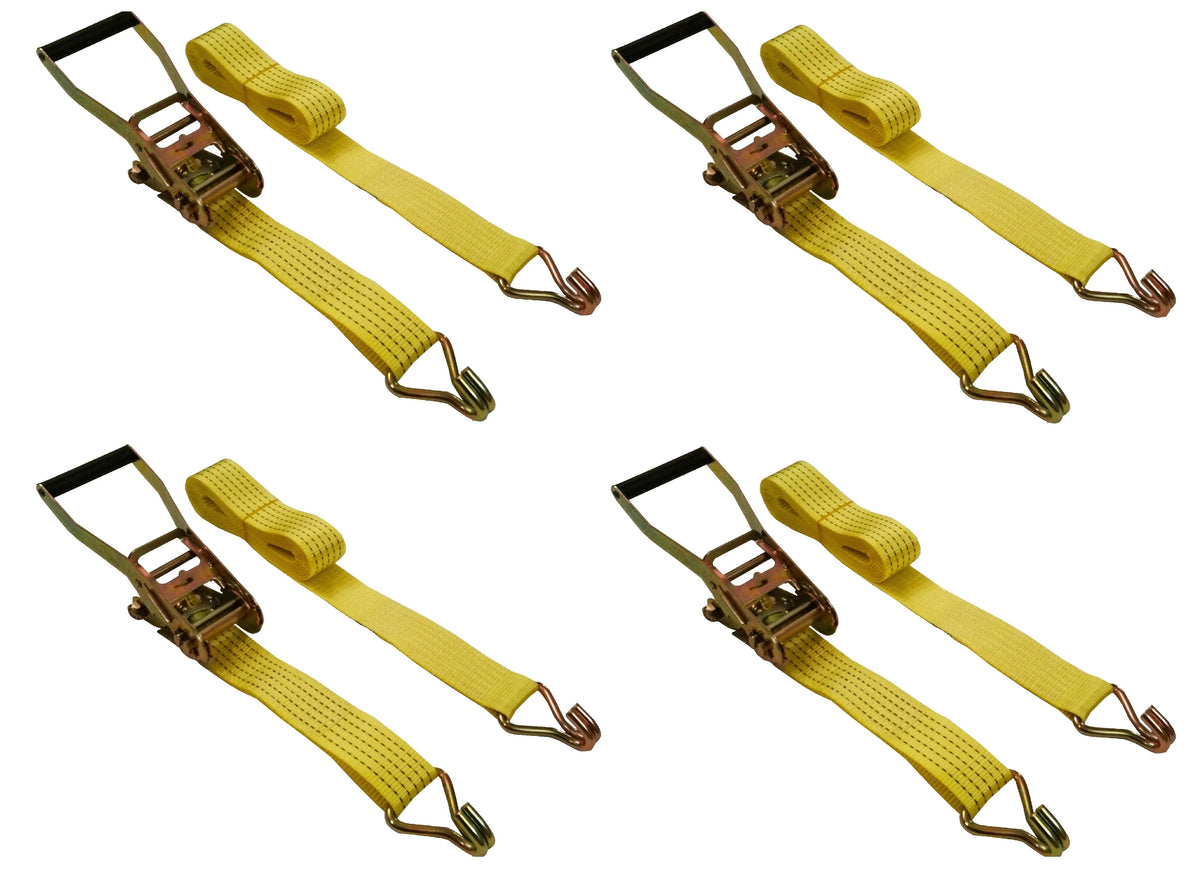 2"x15' Ratchet Straps 5000 Lbs 4 Pack P5077