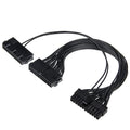 Dual PSU 24-Pin ATX Motherboard Adapter Extension Cable 30cm Black X67242