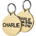 Brass Personalized Dog & Cat ID Tag Q605727
