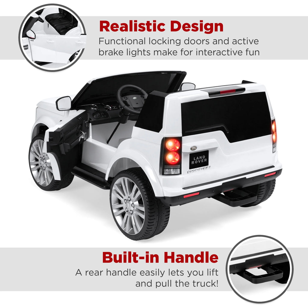 White 2-Seater Ride On Car Toy with Parent Remote Control D62662