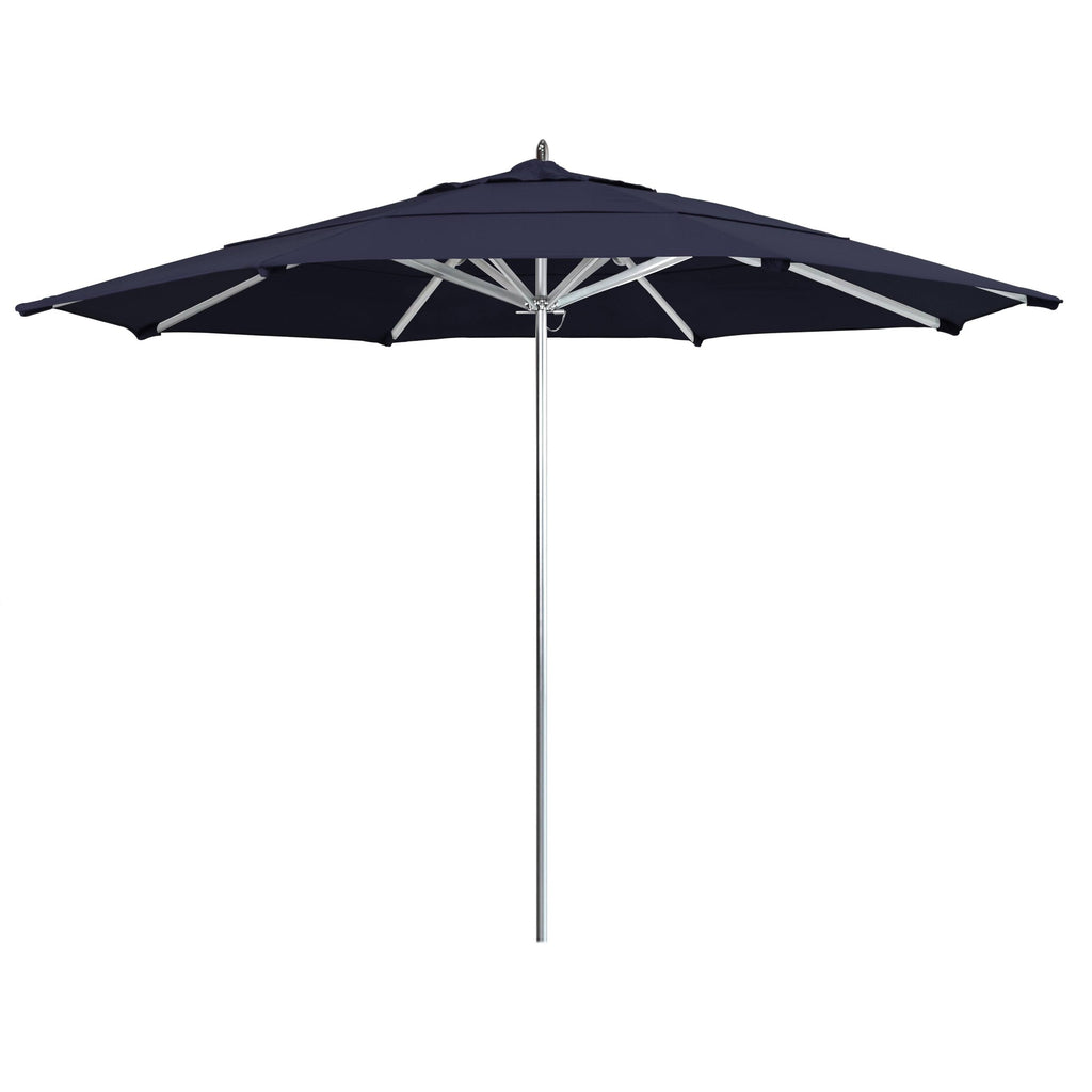 Navy Aluminum Pole Market Umbrella with Push Lift W335868